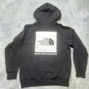 The North Face‎ Hoodie Men's M Black Pullover Box NSE Grunge Distressed *HOLES